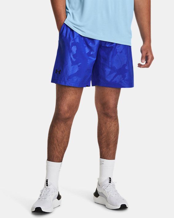 Men's UA Woven Emboss Shorts, Blue, pdpMainDesktop image number 0